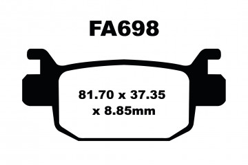 Jeu de plaquettes de frein EBC FA698 Utilisation Route