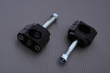 Paire de pontets Aluminium Noir 28mm RENTHAL SUZUKI RMZ / RM 125 / 250 / 450 2002 - 2020 REF : CL003