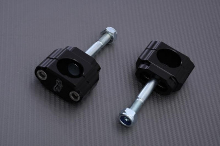 Coppia di attacchi manubrio Alluminio Nero 28mm RENTHAL SUZUKI RMZ / RM 125 / 250 / 450 2002 - 2020 REF : CL003