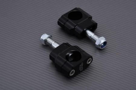 Par de torretas en Aluminio negro 28mm RENTHAL YAMAHA YZ 125 2005 - 2018 REF : CL018