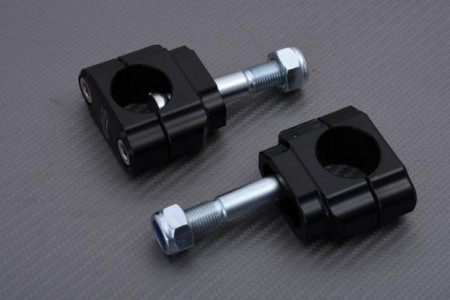 Par de torretas en Aluminio negro 28mm RENTHAL KAWASAKI KXF 250 / 450 2009 - 2023 REF : CL019