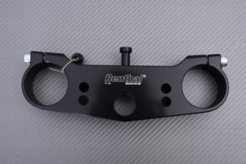 Té supérieur aluminium taillé masse Noir RENTHAL HONDA CRF / CR 125 / 250 / 450 1997 - 2004 REF : CT001