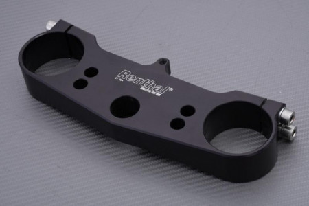 Té supérieur aluminium taillé masse Noir RENTHAL SUZUKI RM 125 / 250 2001 - 2003 REF : CT004