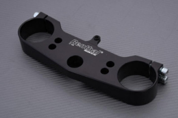 Black RENTHAL top triple tree made of machined aluminium for KAWASAKI KX 125 / 250 2003 REF : CT008