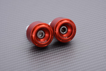 Paire d'embouts de guidon STM universels en aluminium 28mm avec fixation 18mm
