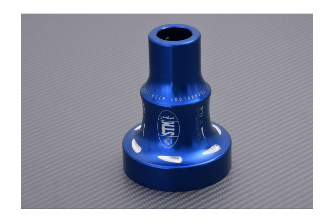 Entretoise de roue arrière STM grand modèle anodisé bleu YAMAHA TMAX Entretoise de roue arrière STM grand modèle anodisé bleu YAMAHA TMAX