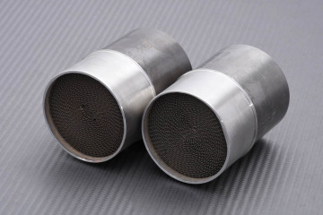 Pares de catalizadores de escape AKRAPOVIC homologados HARLEY DAVIDSON XL1200 V / C / R / X / FXSTD Deuce / Dyna Super Glide