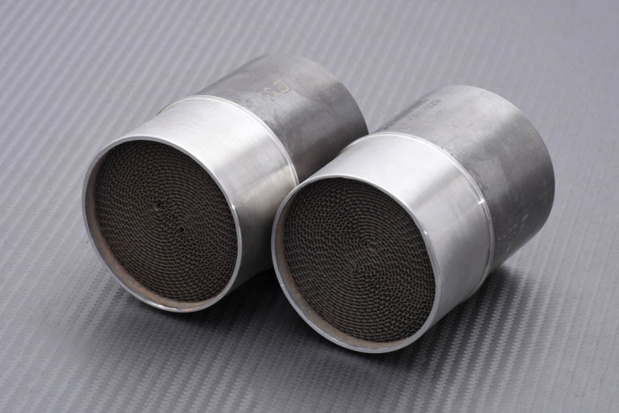 Coppie di catalizzatori di scarico omologati AKRAPOVIC HARLEY DAVIDSON XL1200 V / C / R / X / FXSTD Deuce / Dyna Super Glide