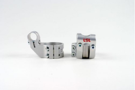 Pareja abrazaderas elevados Semimanillares LSL High 52mm Color aluminio REF: 154OH52