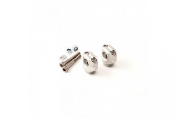 Réhausses 15mm LSL couleur Aluminium pour TRIUMPH Bonneville / Scrambler 865 2006 - 2015 REF: 121T044-HSI