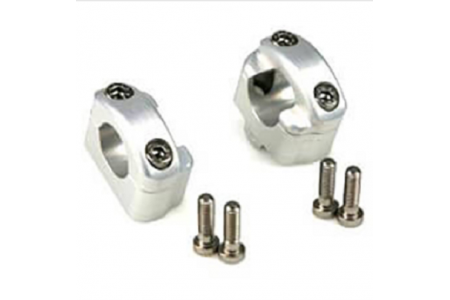 Réhausses 25mm Universelles LSL couleur Aluminium pour guidon de 28mm REF: 127RK25SI