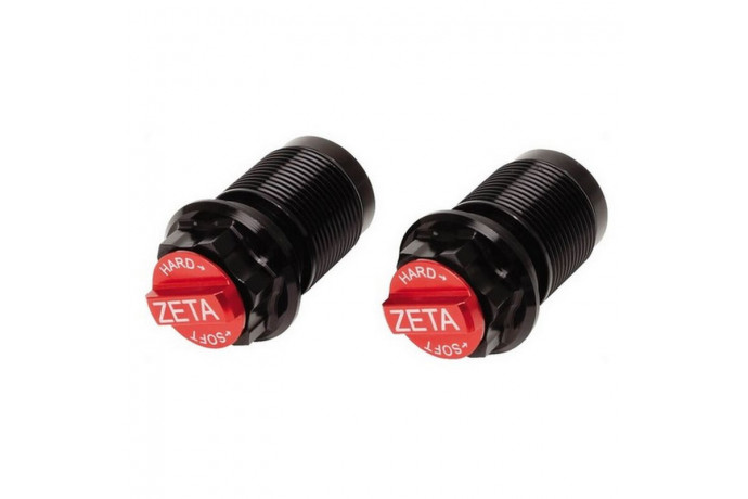 Paire de bouchon de reglages de fourche inferieurs rouge ZETA pour fourche KAYABA REF: ZE6-20010