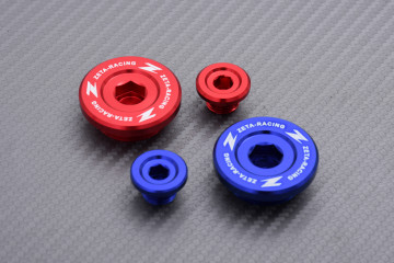 Bouchons carter moteur ZETA Aluminium YAMAHA YZF / WRF / WR / XT / TTR 50 / 110 / 250 / 400 / 426 / 450 2001 - 2020