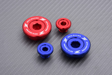 Bouchons carter moteur ZETA Aluminium YAMAHA YZF / WRF / WR / XT / TTR 50 / 110 / 250 / 400 / 426 / 450 2001 - 2020