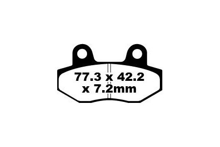 Jeu de plaquettes de frein EBC FA086HH Utilisation Route