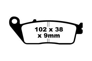 Jeu de plaquettes de frein EBC FA142V Utilisation Route