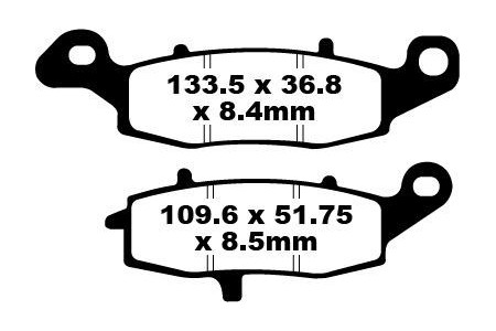 Jeu de plaquettes de frein EBC FA231HH Utilisation Route