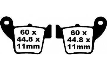 Jeu de plaquettes de frein EBC FA346TT Utilisation Route