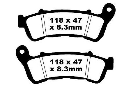 Jeu de plaquettes de frein EBC FA388HH Utilisation Route
