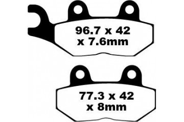 Jeu de plaquettes de frein EBC FA214 Utilisation Route