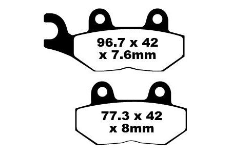 Coppia pastiglie freno EBC FA214/2 Utilizzo strada