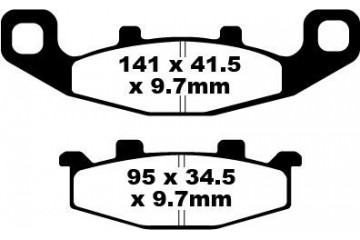 Jeu de plaquettes de frein EBC FA129HH FA129HH Utilisation Route