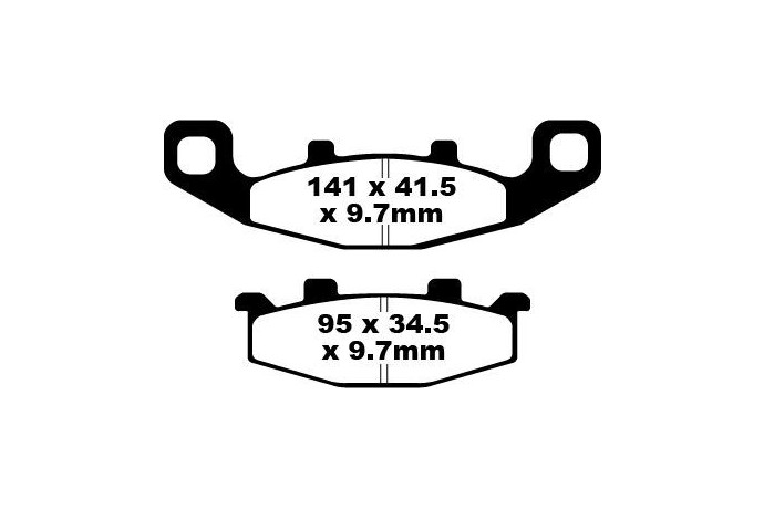 Coppia pastiglie freno EBC FA129HH FA129HH Utilizzo strada