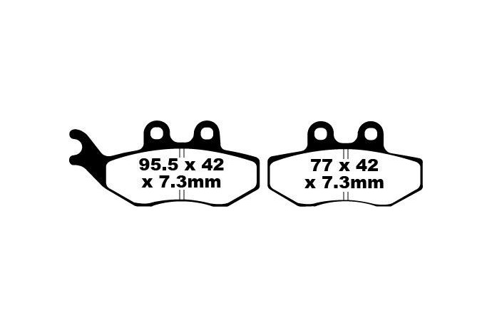 Jeu de plaquettes de frein EBC FA194HH Utilisation Route
