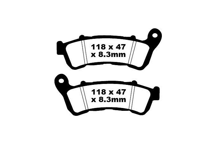 Jeu de plaquettes de frein EBC FA388HH Utilisation Route Jeu de plaquettes de frein EBC FA388HH Utilisation Route