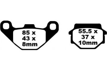 Set of EBC brake pads City and Road use SFA067 SFA067HH,SFAC067