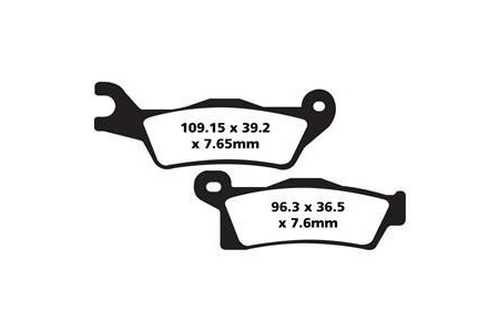 Jeu de plaquettes de frein EBC Performance FA617R Utilisation Intensive