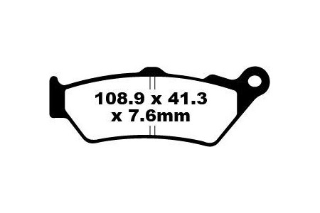 Jeu de plaquettes de frein EBC SFA209/2 SFA209/2HH Utilisation Ville et Route