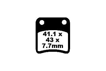 Jeu de plaquettes de frein EBC SFA257/2 Utilisation Ville et Route
