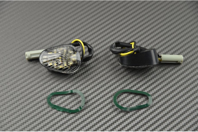 Pareja de intermitentes LED delanteros gota de agua Yamaha R1 2002 / 2014 R6 2003 / 2014 Pareja de intermitentes LED delanteros gota de agua Yamaha R1 2002 / 2014 R6 2003 / 2014
