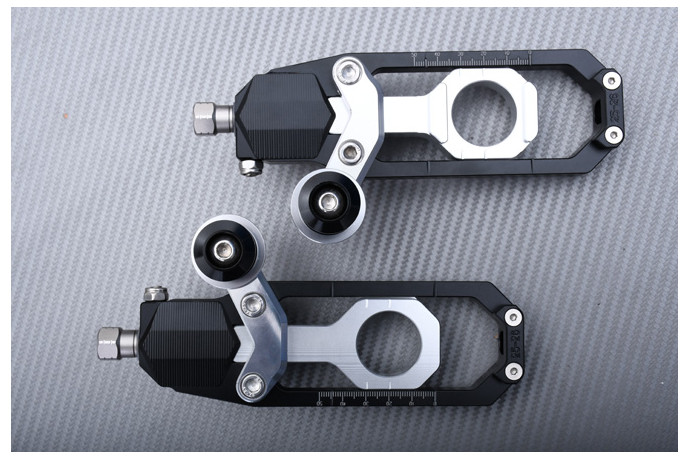 Aluminium Chain adjuster with swing arm spools bracket YAMAHA YZF R1 / R1M 2015 - 2023 Aluminium Chain adjuster with swing arm spools bracket YAMAHA YZF R1 / R1M 2015 - 2023