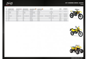 Kit dépannage visserie ATV / Cross / Enduro / Trial SUZUKI