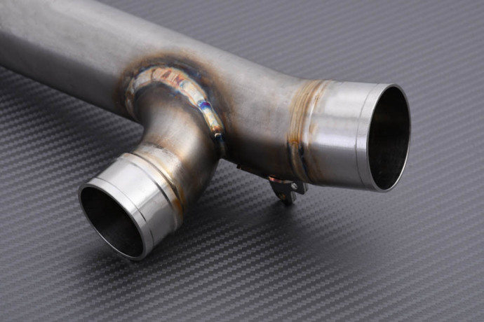 Tube intermédiaire / Mid Pipe INOX de ligne complète AKRAPOVIC L-A4MR1 APRILIA RXV / SXV 450 / 500 2006 - 2007