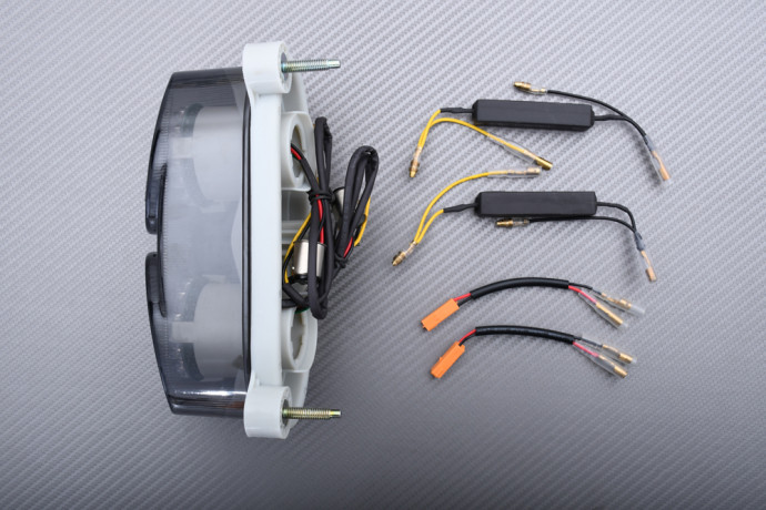 LED-Rücklicht "Plug & Play" mit integrierten Blinkern KAWASAKI ZX6R / ZX9R / ZZR 600 / ZR7 2000 - 2007 LED-Rücklicht "Plug & Play" mit integrierten Blinkern KAWASAKI ZX6R / ZX9R / ZZR 600 / ZR7 2000 - 2007
