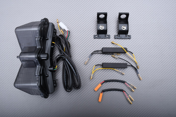 Fanale posteriore a LED "Plug & Play" con indicatori di direzioni integrati KAWASAKI ZX6R / Z750 / Z1000 2003 - 2006 Fanale posteriore a LED "Plug & Play" con indicatori di direzioni integrati KAWASAKI ZX6R / Z750 / Z1000 2003 - 2006