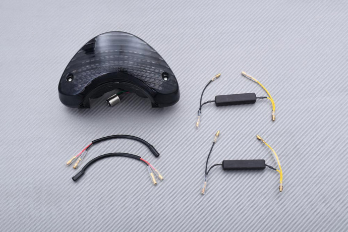 Feu Arrière à LED "Plug & Play" avec clignotants intégrés SUZUKI SV / SVS 650 / TLS / TLR 1000 1997 - 2003 Feu Arrière à LED "Plug & Play" avec clignotants intégrés SUZUKI SV / SVS 650 / TLS / TLR 1000 1997 - 2003