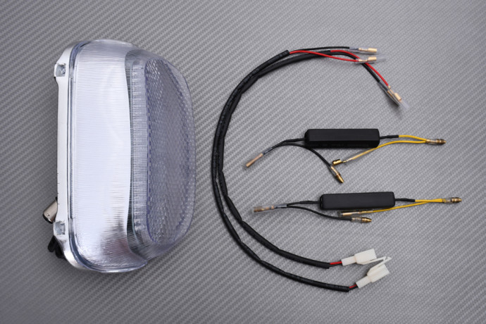 Feu Arrière à LED "Plug & Play" avec clignotants intégrés KAWASAKI ZZR 600 / 1100 1993 - 2005 Feu Arrière à LED "Plug & Play" avec clignotants intégrés KAWASAKI ZZR 600 / 1100 1993 - 2005