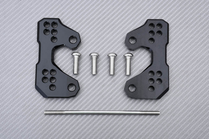 Offset plates for OEM front footrests YAMAHA YZF R3 / MT03 2015 - 2023 Offset plates for OEM front footrests YAMAHA YZF R3 / MT03 2015 - 2023