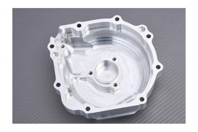 Carter Allumage alluminium FACTORY PRO avec tampon de protection SUZUKI GSXR 600 / 750 / 1000 2000 - 2002 REF : COV-S51-LH-KT