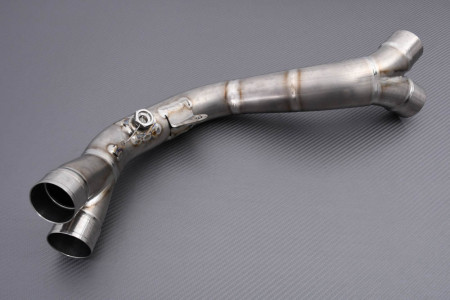 Tubo intermediario / Mid Pipe TITANO linea completa AKRAPOVIC L-K10R3TL KAWASAKI ZX10R 2006 - 2007