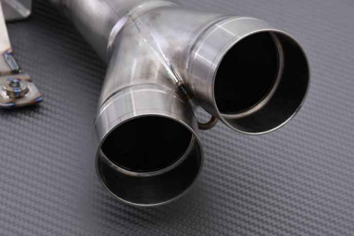 Tube intermédiaire / Mid Pipe TITANE de ligne complète AKRAPOVIC L-K10R5T KAWASAKI ZX10R 2008 - 2010