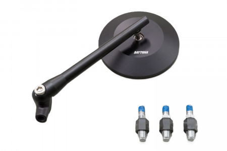 Rétroviseur Aluminium Rond DAYTONA avec adaptateur M10X1.25