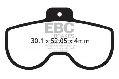 Plaquettes de frein vélo EBC ALLIGATOR GATORBRAKE 6 PISTON / CLARKS CLIM 8 REF : CFA383