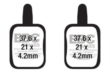 Plaquettes de frein vélo EBC APSE ARTEK / ASSESS E-SOLEX REF : CFA688