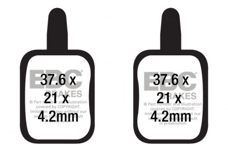 Plaquettes de frein vélo EBC APSE ARTEK / ASSESS E-SOLEX REF : CFA688