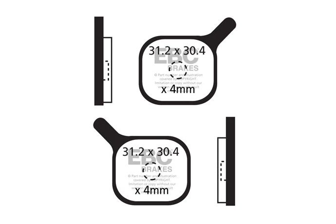 Plaquettes de frein vélo EBC CODA EXPERT